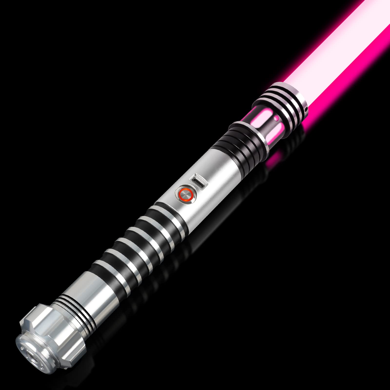 Motion Control Dueling Lightsaber - Smooth Swing Light Sabers 16 Colors 16 Sound Fonts Light Saber, Premium Metal Hilt Rechargable Lightsabers, Light Sabers for Adults Teens