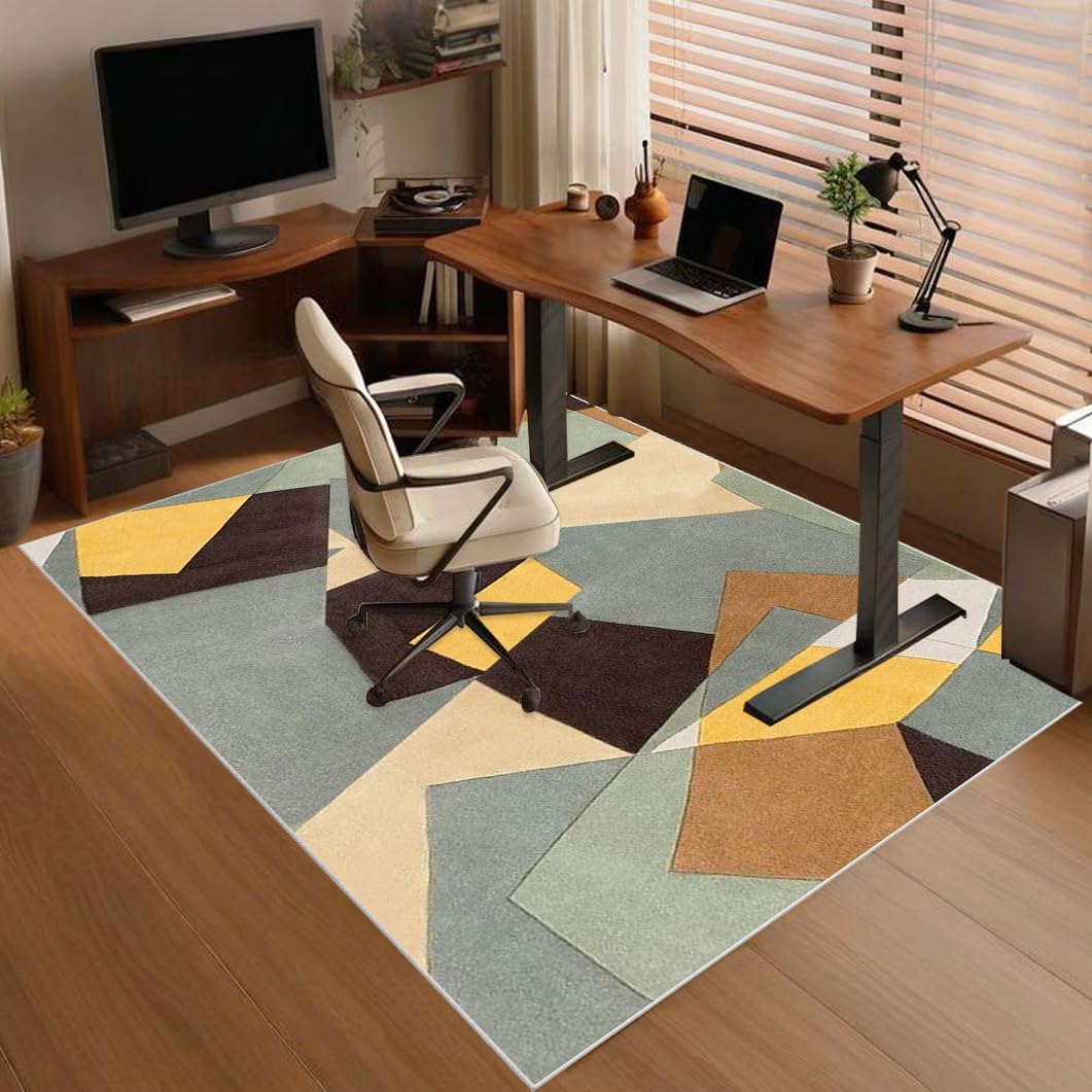 Heavy Duty Office Gaming Chair Mat for Carpet, Floor Protector for Rolling Chair, Non-slip Carpet Chair Mats, Desk Chair Mat, Computer Gaming Chair Mat for Hardwood Floors Tile Laminat 90 x 120 cm