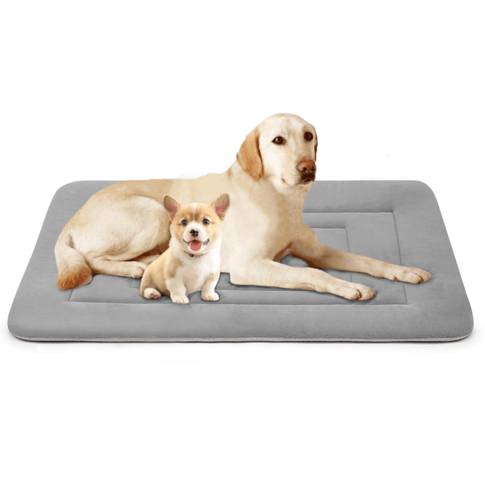 JoicyCo Dog Bed Crate Mat Anti-Slip Washable 47 inches Soft Pets Mattress Kennel Pads