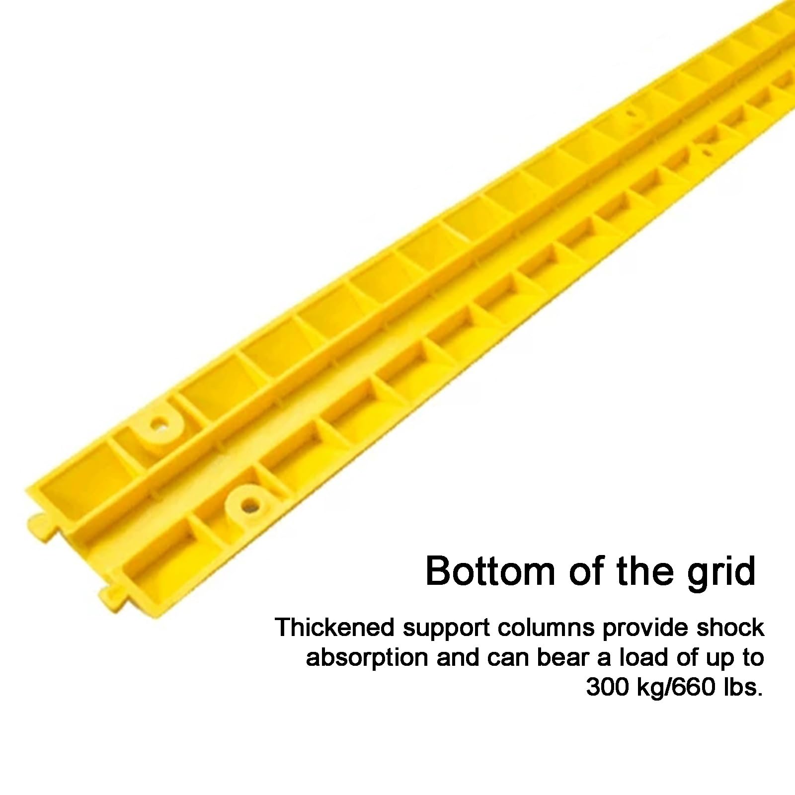 Cubierta de cable, rampa protectora de cable de PVC, tope de velocidad modular de 1 canal con 6 pernos, capacidad de carga de 660 libras para uso en interiores y exteriores