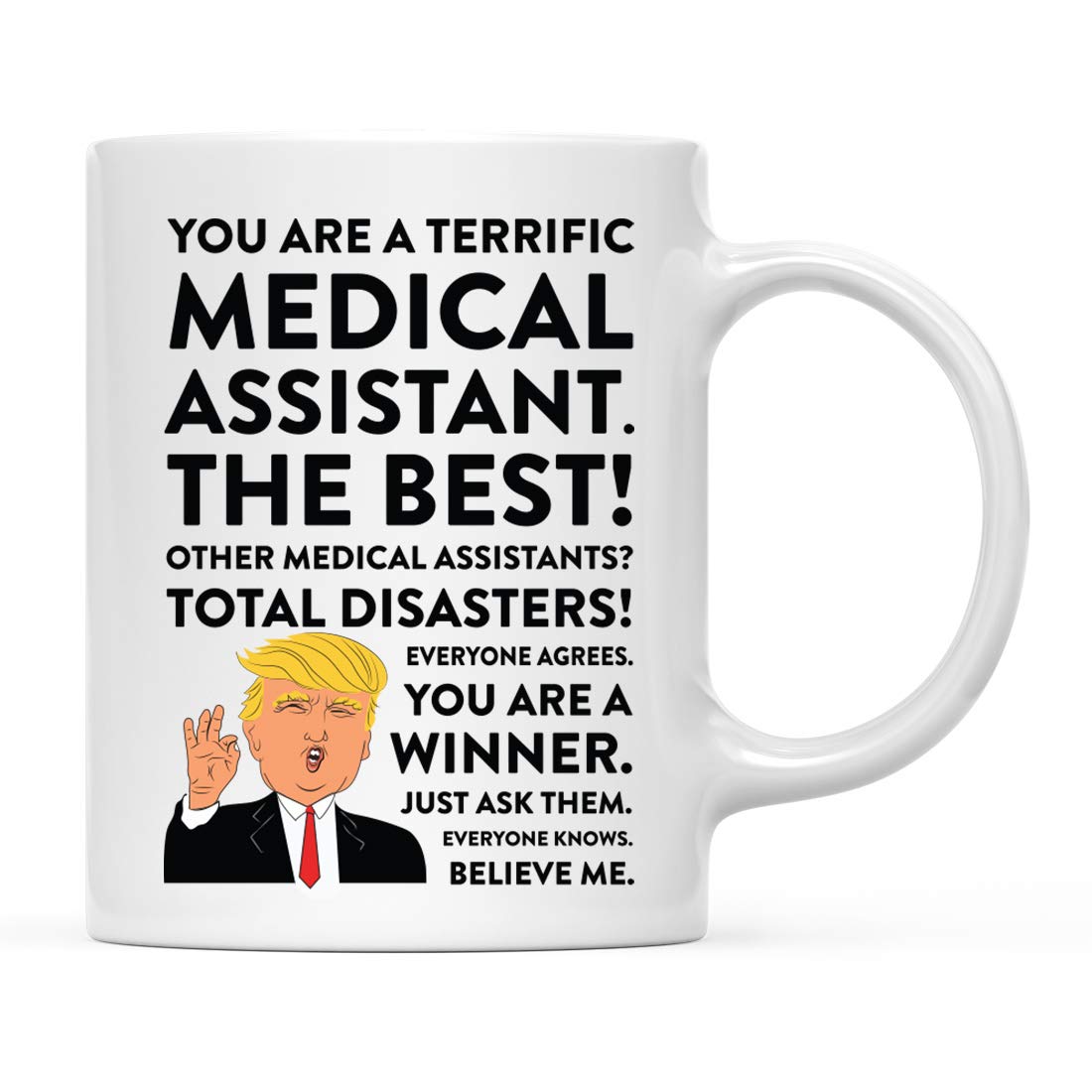 Amazon.com: Andaz Press 11Oz. Funny President Trump Coffee Mug Gag Gift, Medical  Assistant, 1-Pack, Includes Gift Box, Christmas Birthday Graduation Novelty  Drinking Cup Gift Ideas : Home & Kitchen
