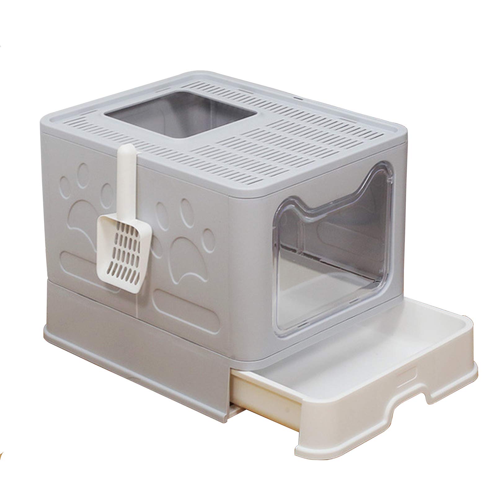 Buy MXCELL Top Entry Cat Litter Box with Cat Litter Scoop Foldable Cat