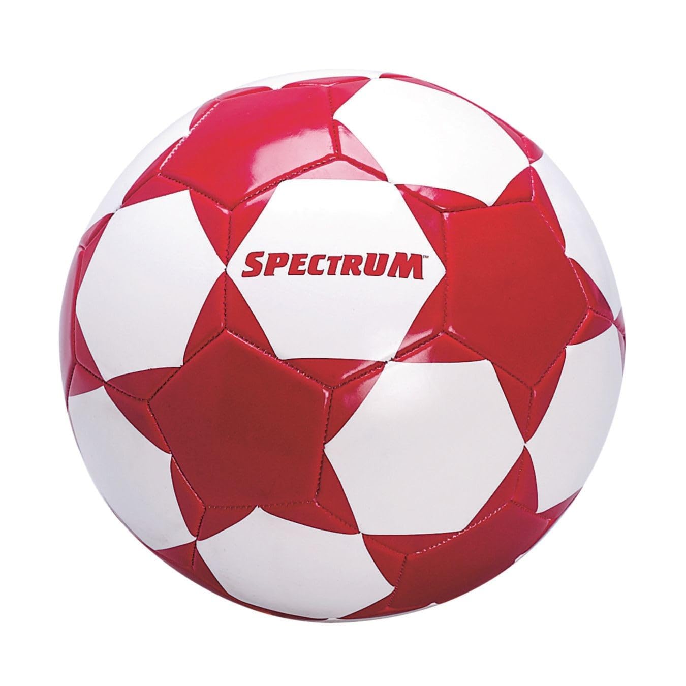 S&S Worldwide Spectrum Cushion Soccer Ball. Machine Sewn Ball has a Durable, Waterproof 2mm-thick PVC Cover with a Foam Backing for a Softer Feel. Size 3 Balls are 7.5