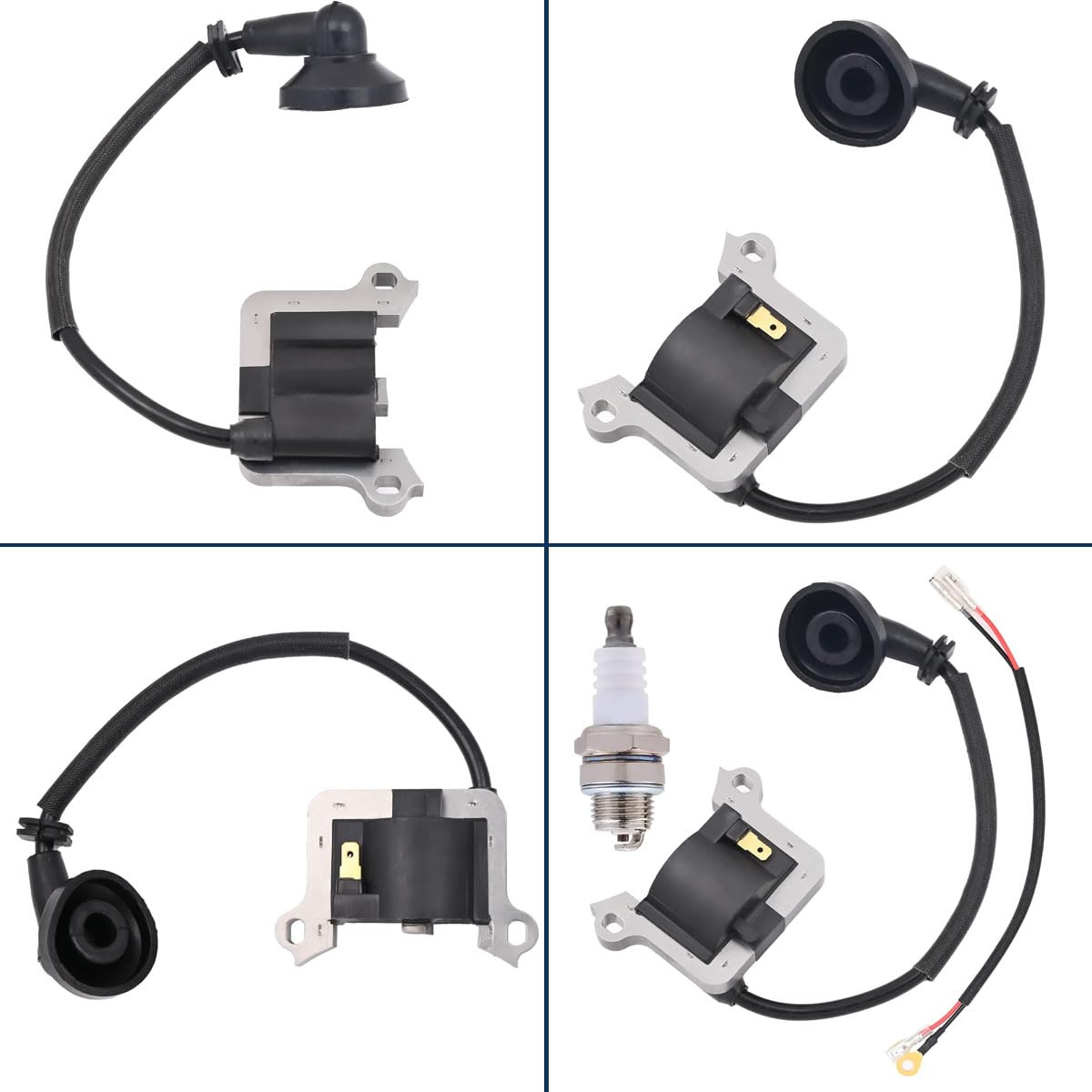 ZAMDOE Bobina de Encendido 40-5 43CC Reemplazo para 43CC 49CC 52CC 40-5 Desbrozadora de 2 Tiempos Cortacésped Motosierra Motor 44-5 CG430 CG520 BG430 Recortadora, con bujía
