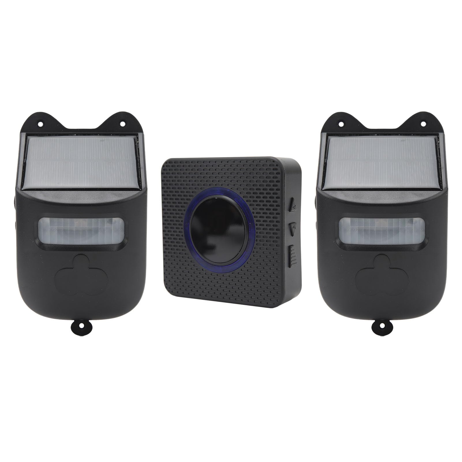 Alarma de Entrada Inalámbrica Solar de Largo Alcance Detector de Sensor de Movimiento Al Aire Libre de Alerta de Seguridad con 1 Receptor y 2 Detectores