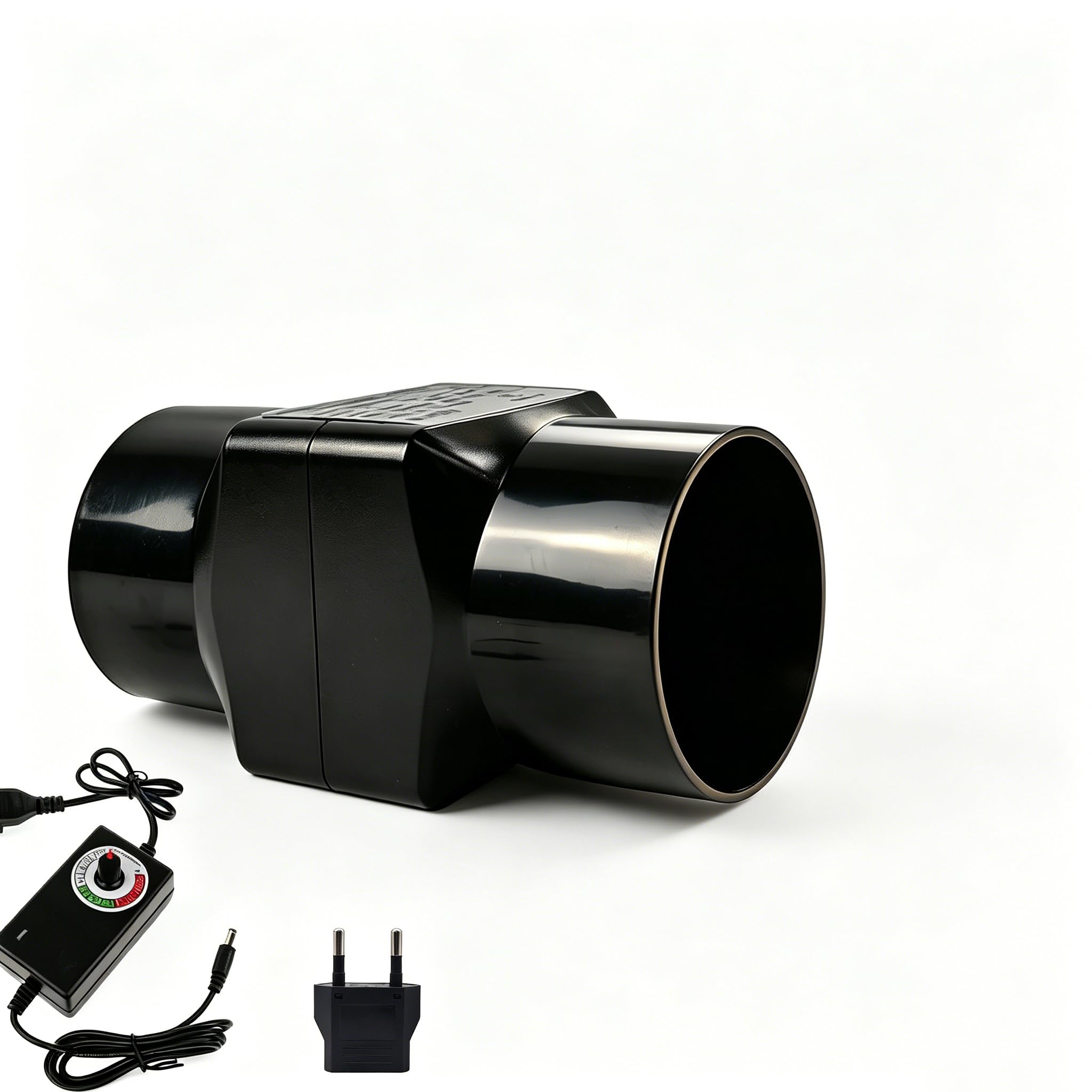 DEZARO 2 inch 50 mm Inline Extractor Duct Fan with Governor, 36 mยณ/h Air Flow Exhaust Fan Quiet Blower for Bathroom, Shoe cabinet, Grow Rooms, Doghouse, Motorhome, Attic,Yacht, 50mm-black
