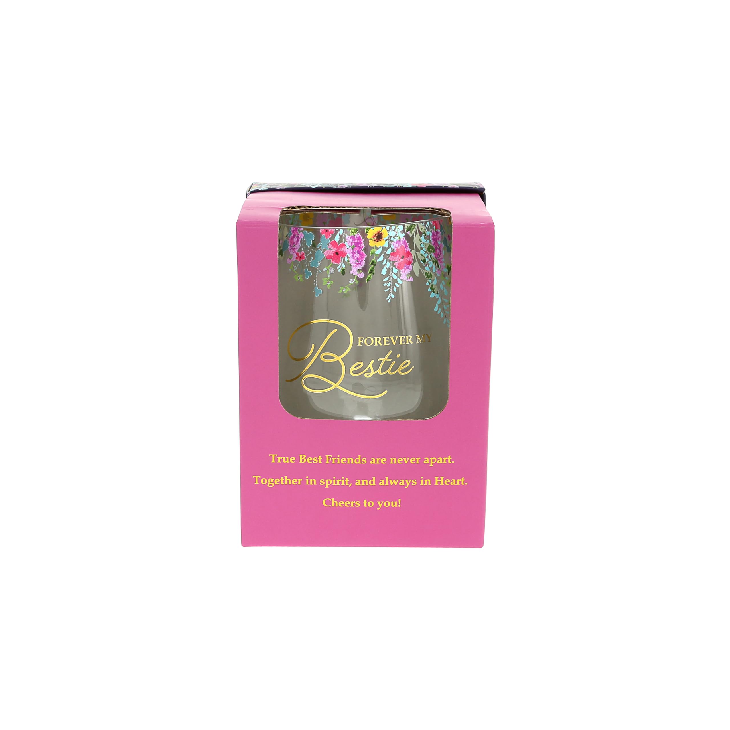 Pavilion Gift Company - Forever My Bestie - 480 ml kieliszek do wina bez nóżek najlepszy przyjaciel przyjaźń BFF miłośnik wina