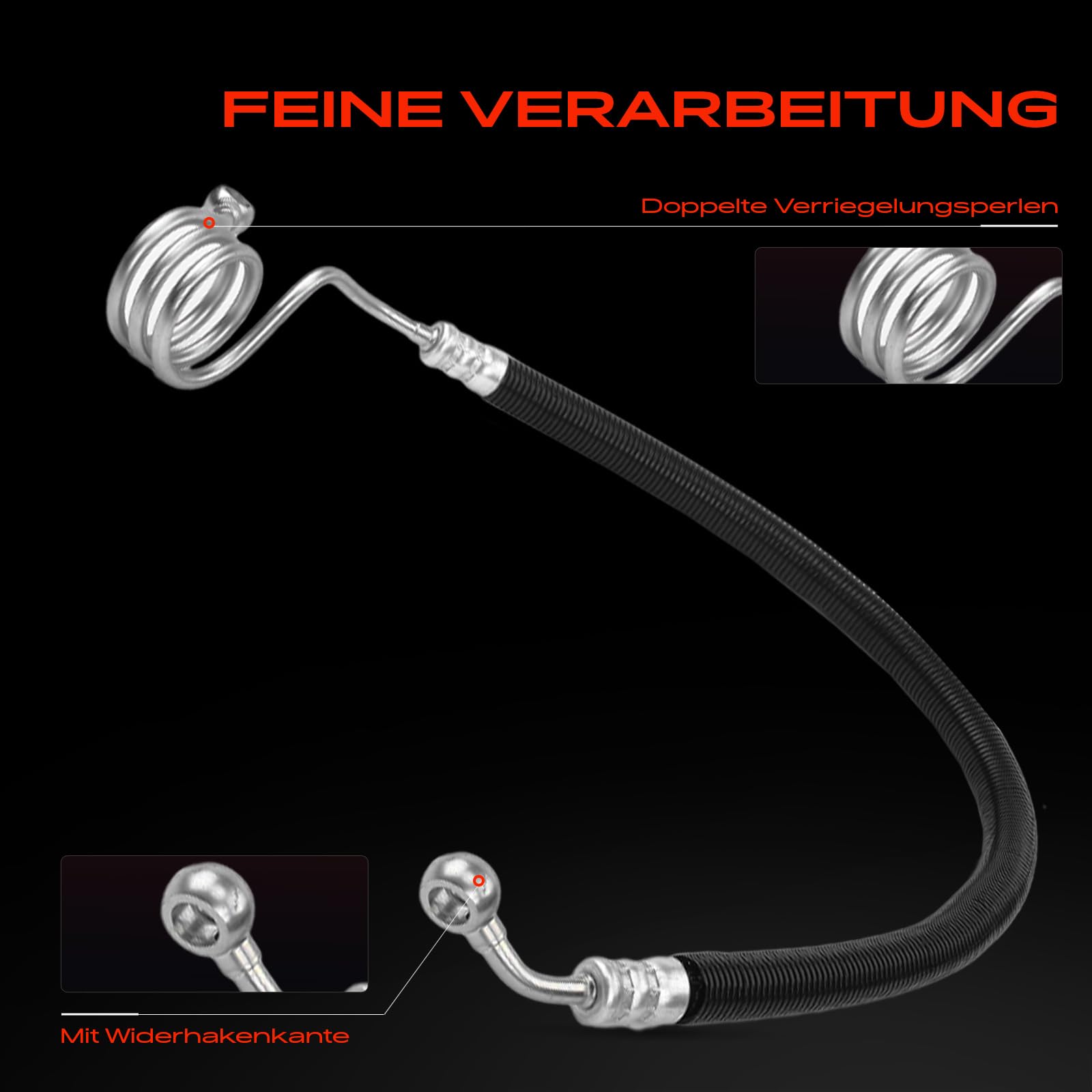Frankberg Servolenkung Schlauch Kompatibel mit A4 8D2 2000 A4 Avant 8D5 2000-2001 Superb I 3U4 2001-2008 P.a.s.s.a.t 3B3 2000-2005 P.a.s.s.a.t Variant 3B6 2000-2005 Replace# 8D1422893BM
