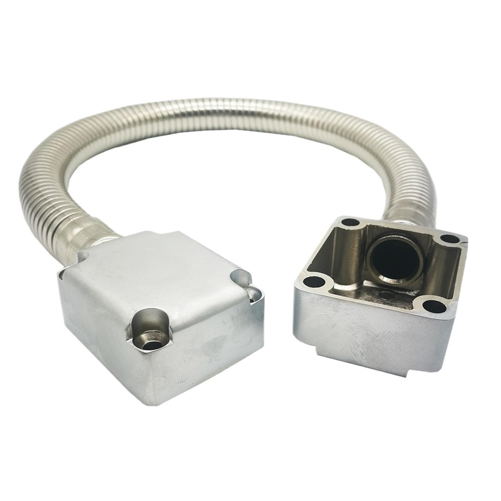Door Cable Protector Door Loop Exposed Mounting Protection Sleeve Access Control Cable Stainless Steel Hidden Wire Line Protect Armored Metal Tube(402)