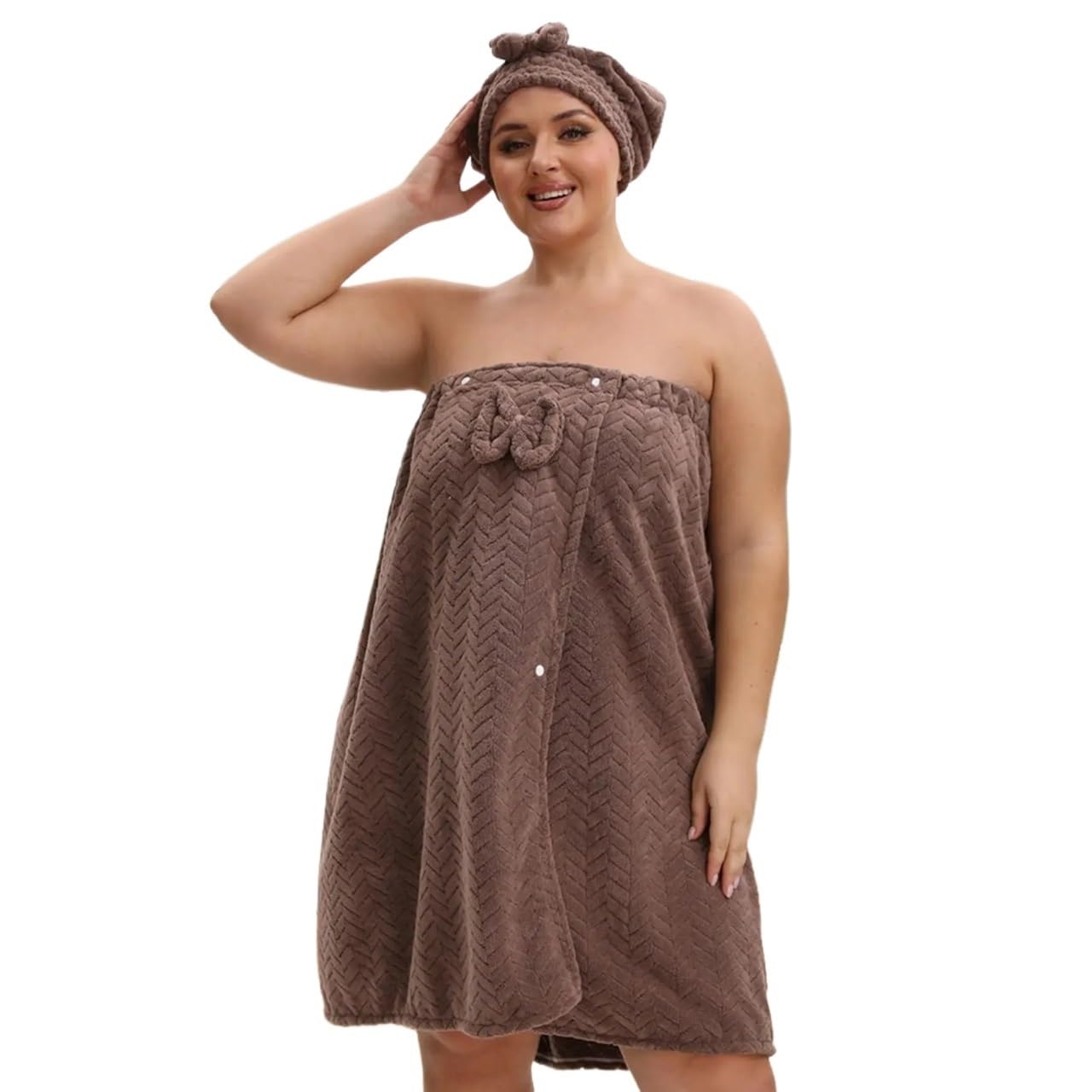 XINXIYUAN Bath Wraps Adjustable Double Buckle Cloth Bathrobes Hair Towel Body Wrap For Mom Sister Travel Pool Home Spa