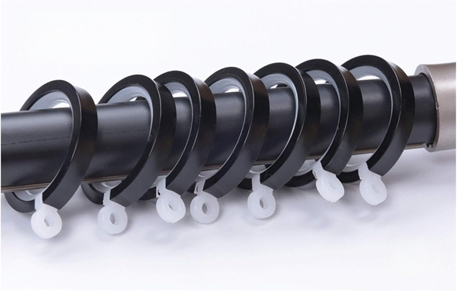 Curtain Rings Aluminum Alloy Silent Curtain Ring Multi-Color Shower Ring Curtain Accessories Curtain Buckle Shower Curtain Ring(D)