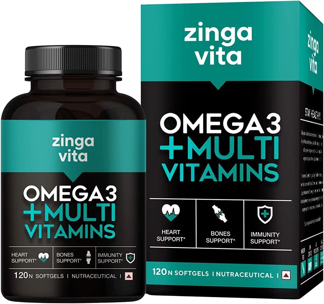 Buy JEVR Omega 3 Fish Oil 1000mg s with Multi (120 s) Fish Oil, EPA