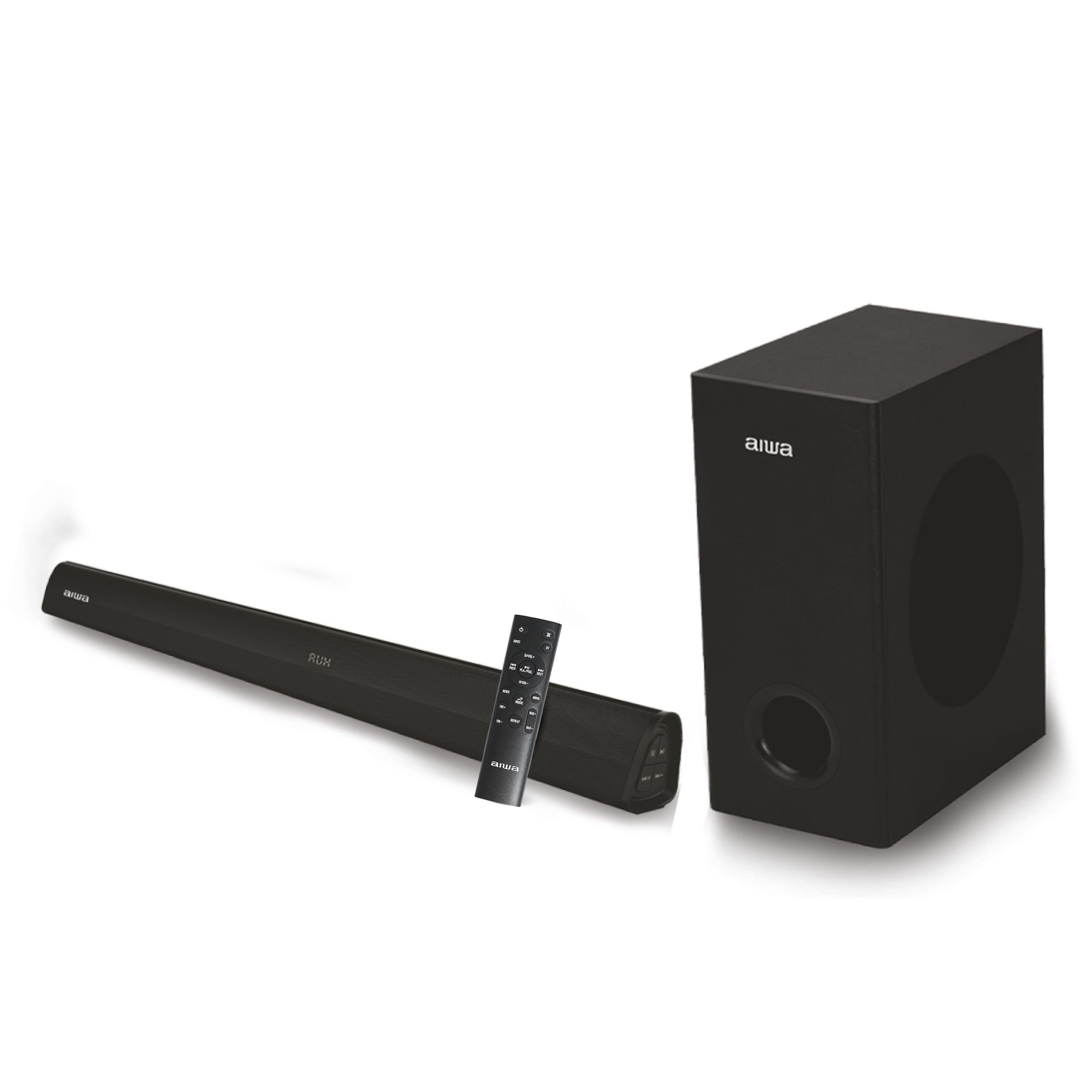 Aiwa Signature Sound | Soundbar with Bluetooth V5.3 and Powerful Bass, 5.25 Inches Subwoofer, 2.1 Channel with Remote Control, SD Card HDMI AUX USB 120W Surround Sound | KANDO - AW-SSB120 (Black)-image-13