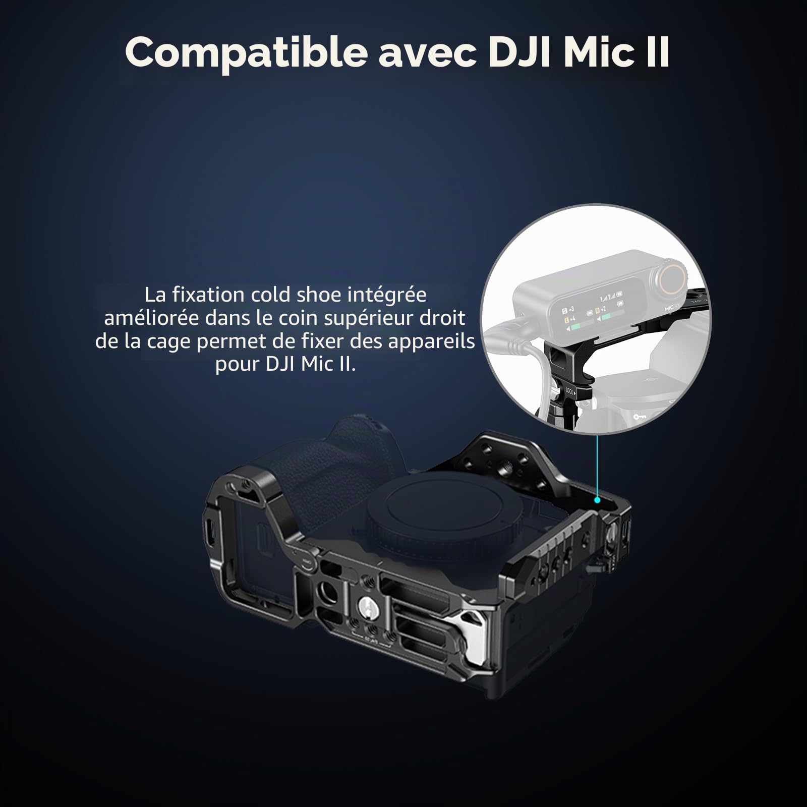 SMALLRIG Kit de Cage à Libération Rapide HawkLock pour Sony Alpha 7R V/Alpha 7 IV/Alpha 7S III/Alpha 1 / Alpha 7R IV/Alpha 7 V, Cage Complète avec Poignée Supérieure et Pince de Câble - 3668C