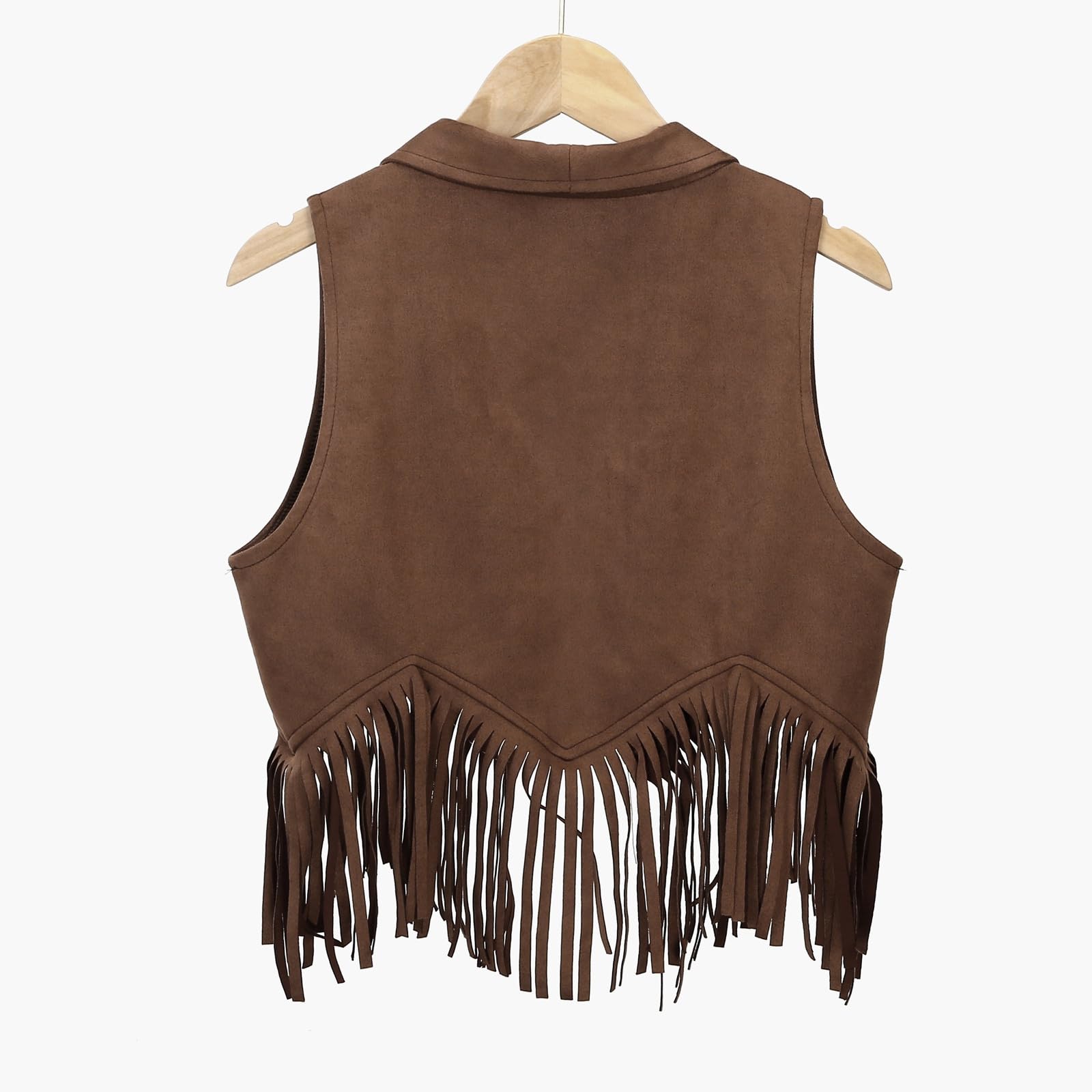 2026 - Boys Girls Western Cowboy Cowgirl Outfits Front Open Fringe Vest Party Dress Up Tassel Fringe Waist Coat Tops Costume T-Shirt - Image 4