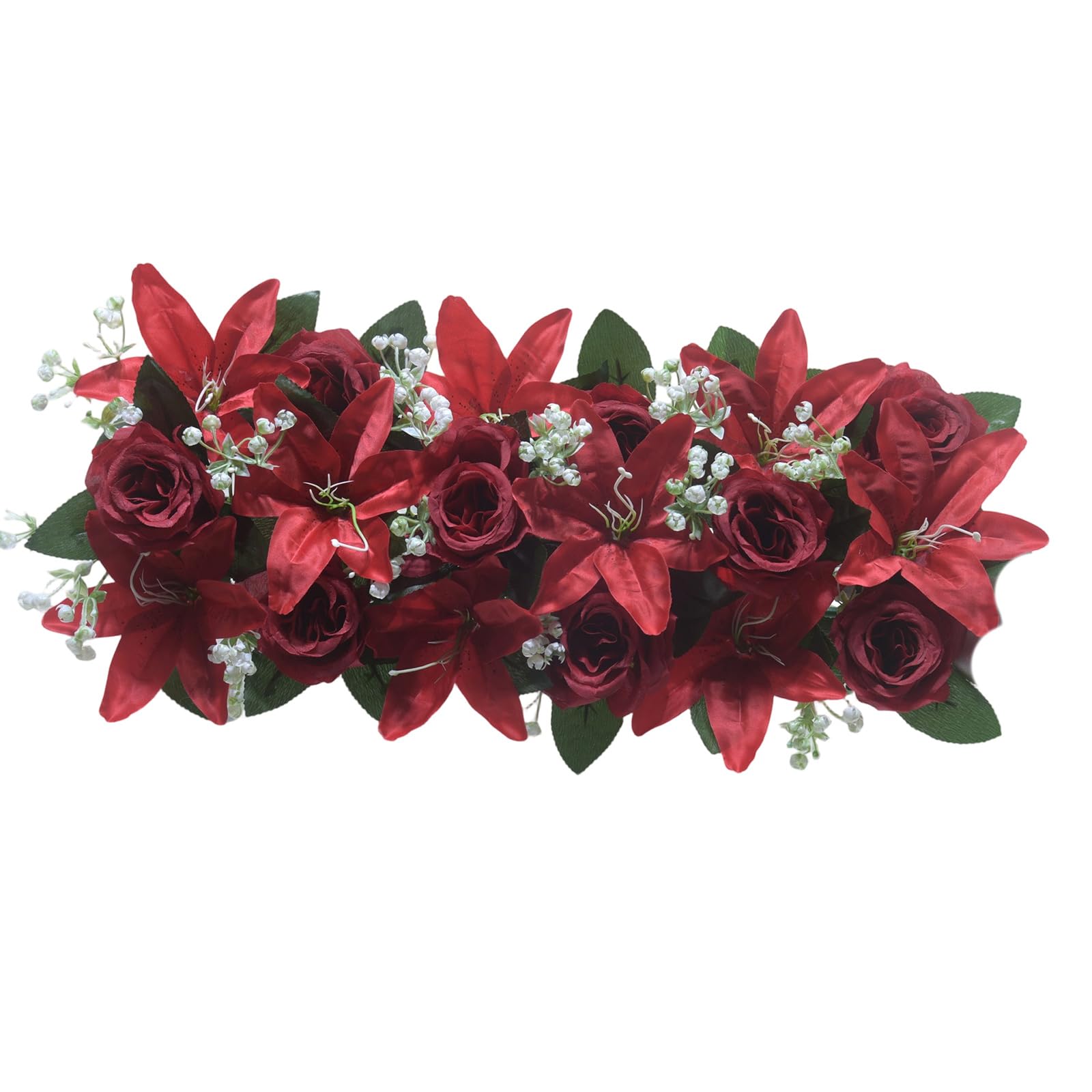 Xjdzineq Artificial Flower Arrangement Realistic Silk Rose for Wedding Party Table Centerpieces Dining Room Home Decoration Artificial Flower Arrangement