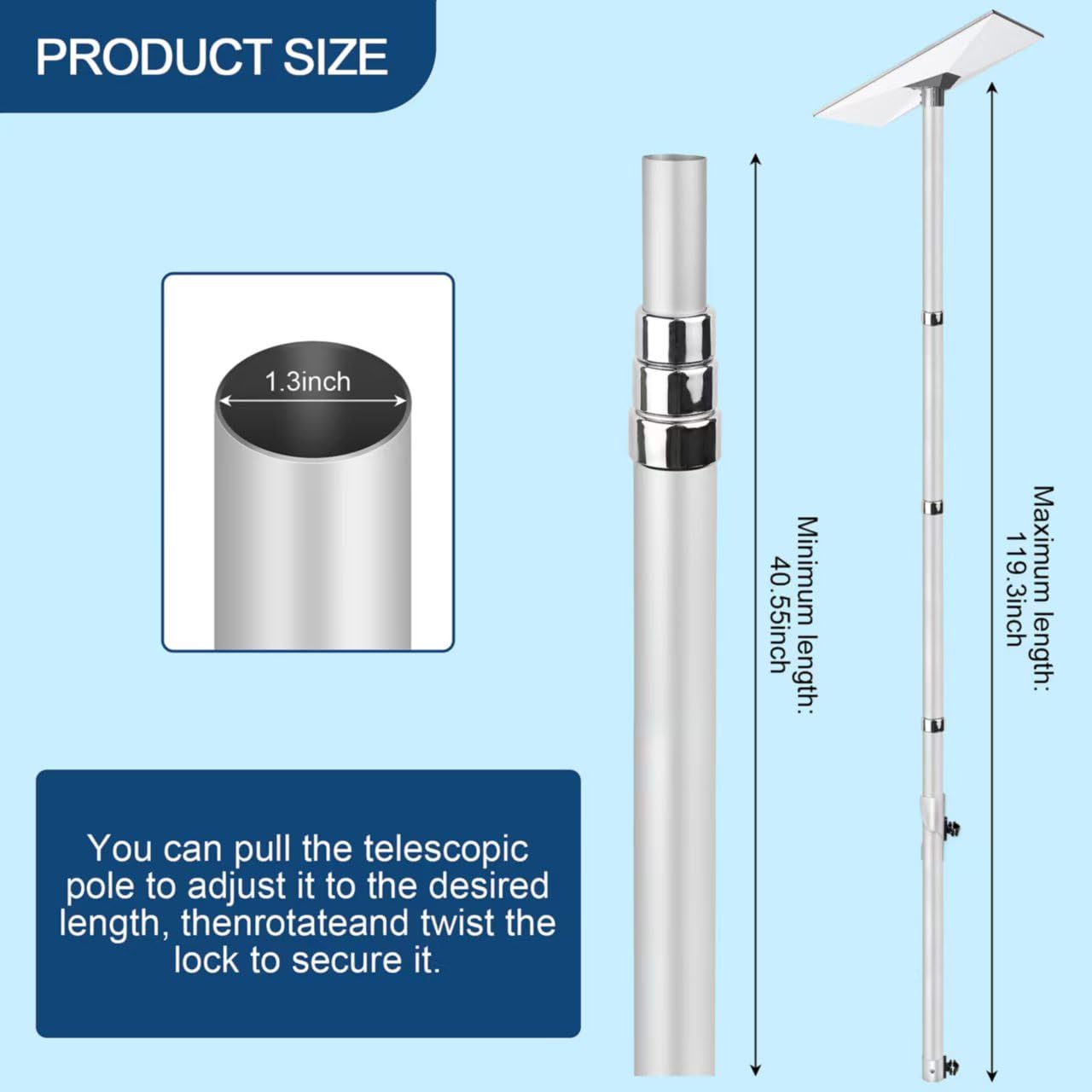 Amazon.com : Starlink Standard 4/4X/V3 Gen 3 Flag Pole Mount Kit
