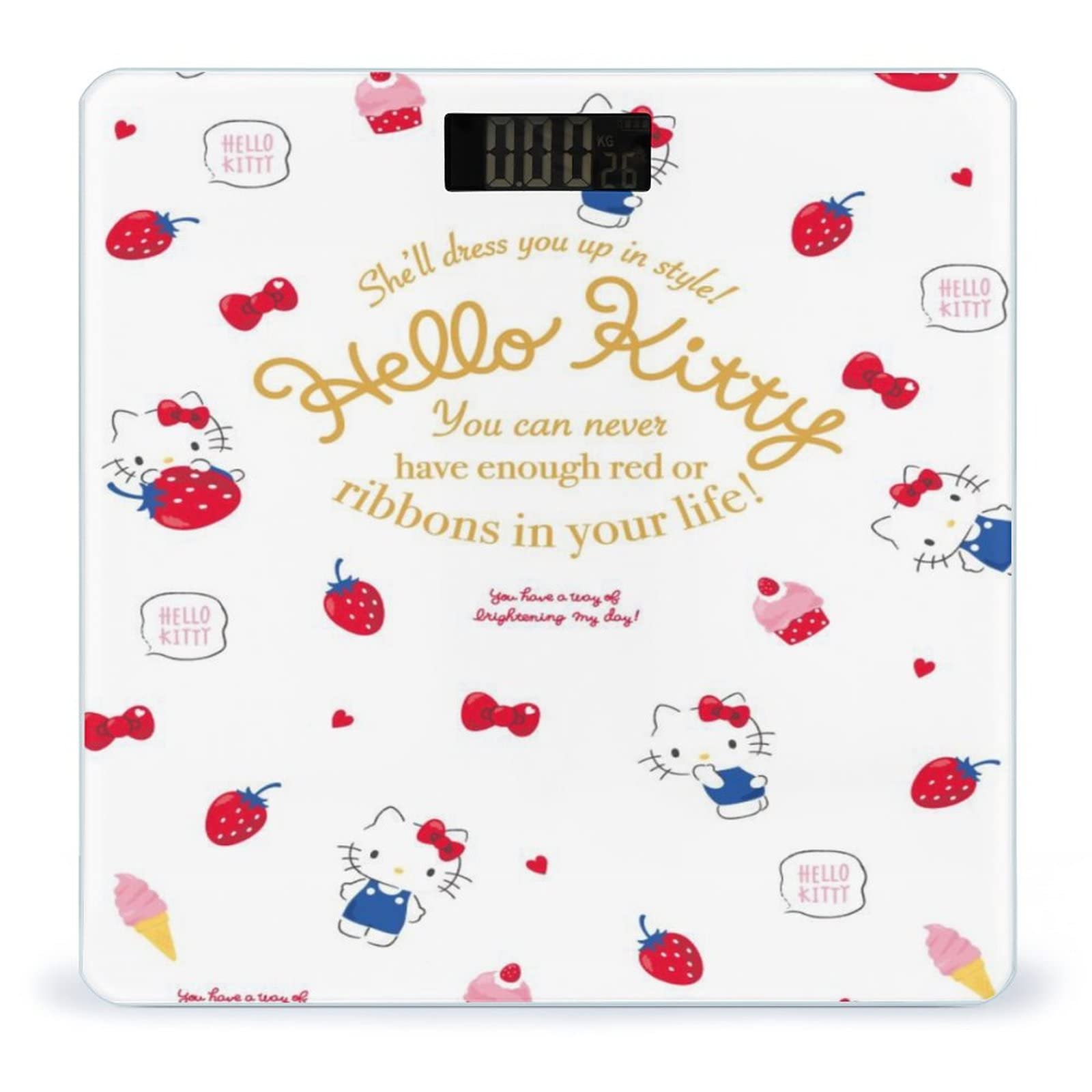 Amazon.co.jp: ハローキティ 体重計 デジタル 乗るだけ 電源自動ON/OFF