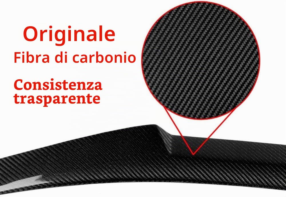 Fibra Carbonio Auto Spoiler Alettone Posteriore per BMW 2/3/4 Series F22 E90 E92 E93 F32 F33 F36 M4/F82 M4/F83 F10 F18 G30 G38B, Auto Bagagliaio Ala Wings Lip Barca Labbro Lid Ala Accessori Styling