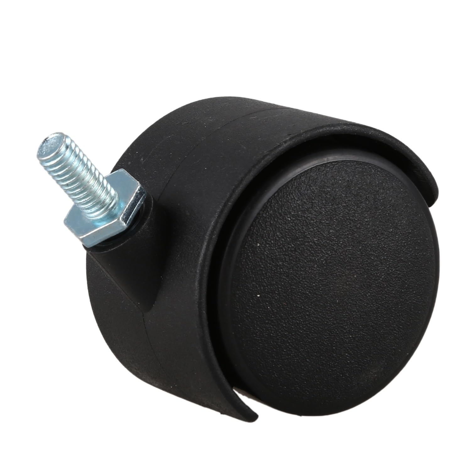Leprera 6mm Threaded Stem 40mm Dual Wheel Rotatable Caster Black