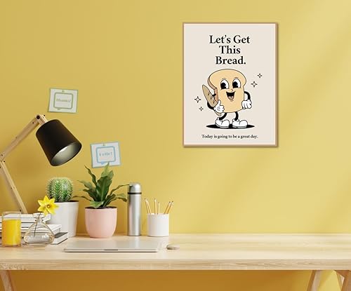 Miniatura 7 de MINI ZOZI Arte de pared de oficina, decoración retro de 12 x 16 pulgadas, lienzo divertido, póster motivacional, trabajo estético, citas de los años