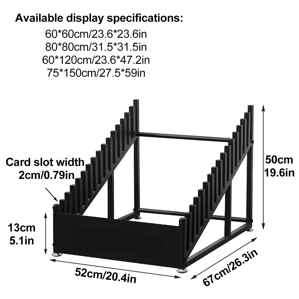 LLYLAFDC Metal Ceramic Tile Display Rack, Marble Slab Organizer Shelf for Retail Stores/Trade Show, Commercial Advertising Board for Save Space(28.1in)