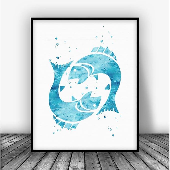 Pisces Young Premium Poster Wall Art - Professional Artwork Print - Hanging Decor For Room - Great Gift Idea (8x10)