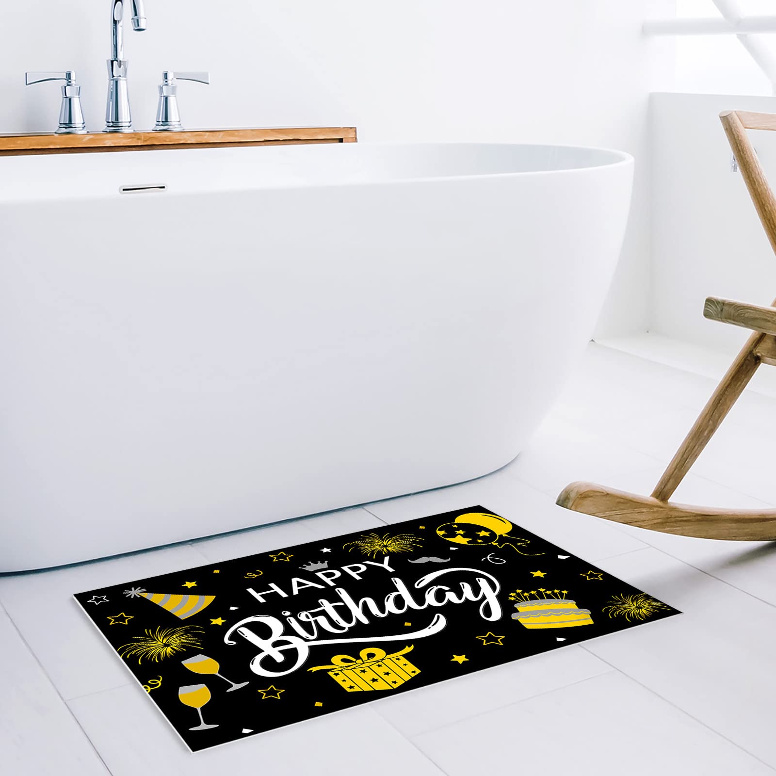 Happy Birthday to You Entrance Floor Mat Personalized Doormat