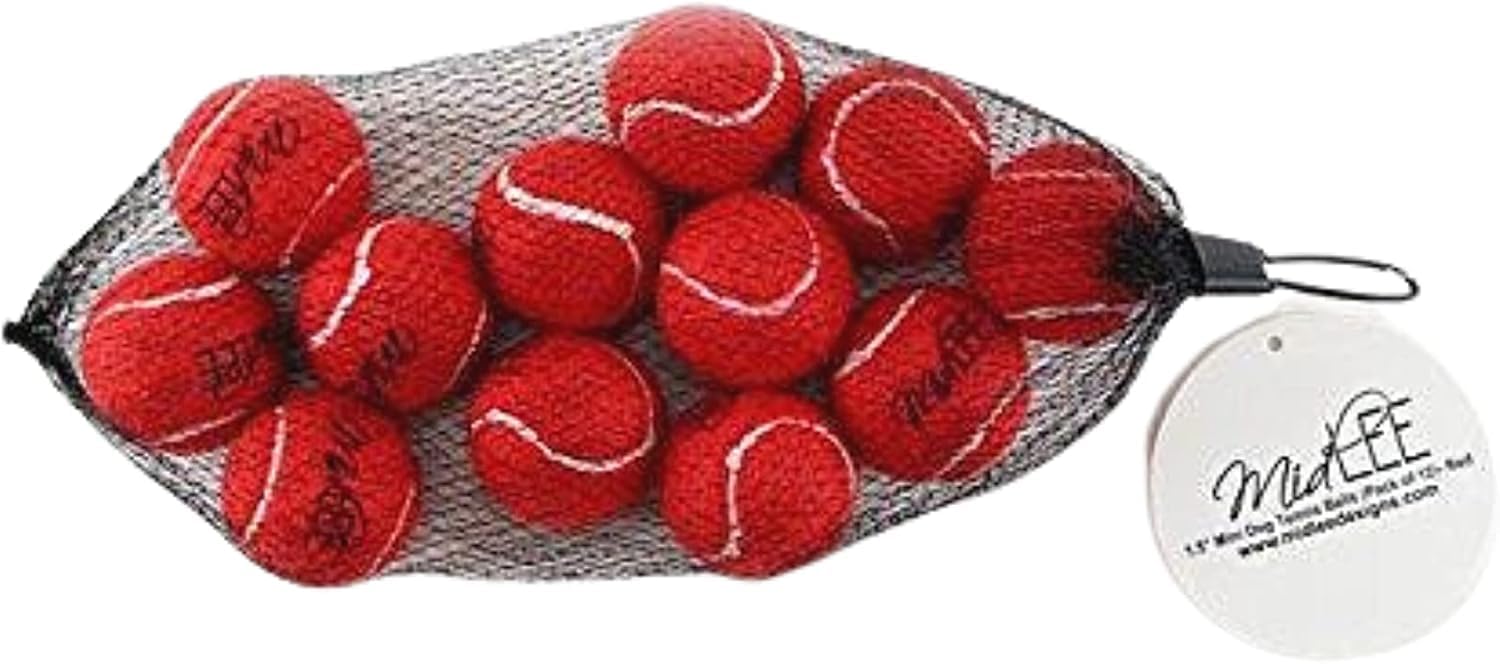 Midlee 12 Stück Mini-Hunde-Tennisbälle In Orange/Schwarz – Perfekt Für Halloween, Kleine Hunderassen & Apportierspiele! 3,8 Cm Durchmesser