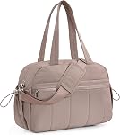 20L Travel Duffel Bag for Women Girls, Small Personal Item Carry on Bag for Airplane, Puffer Weekender Overnight Work Tote Bags, Yoga Dance Gym Bags, Black
