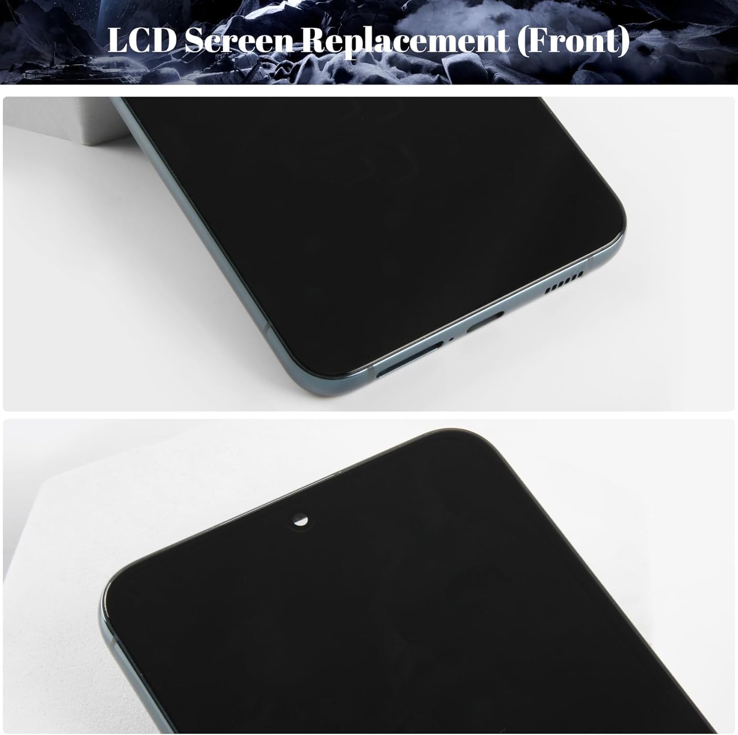 【US Version】 OLED for Samsung Galaxy S22 Plus 5G Screen Replacement for Galaxy S22+ LCD Display S906 Touch Screen Digitizer Assembly Repair Kits with Frame(Green, with Fingerprint)