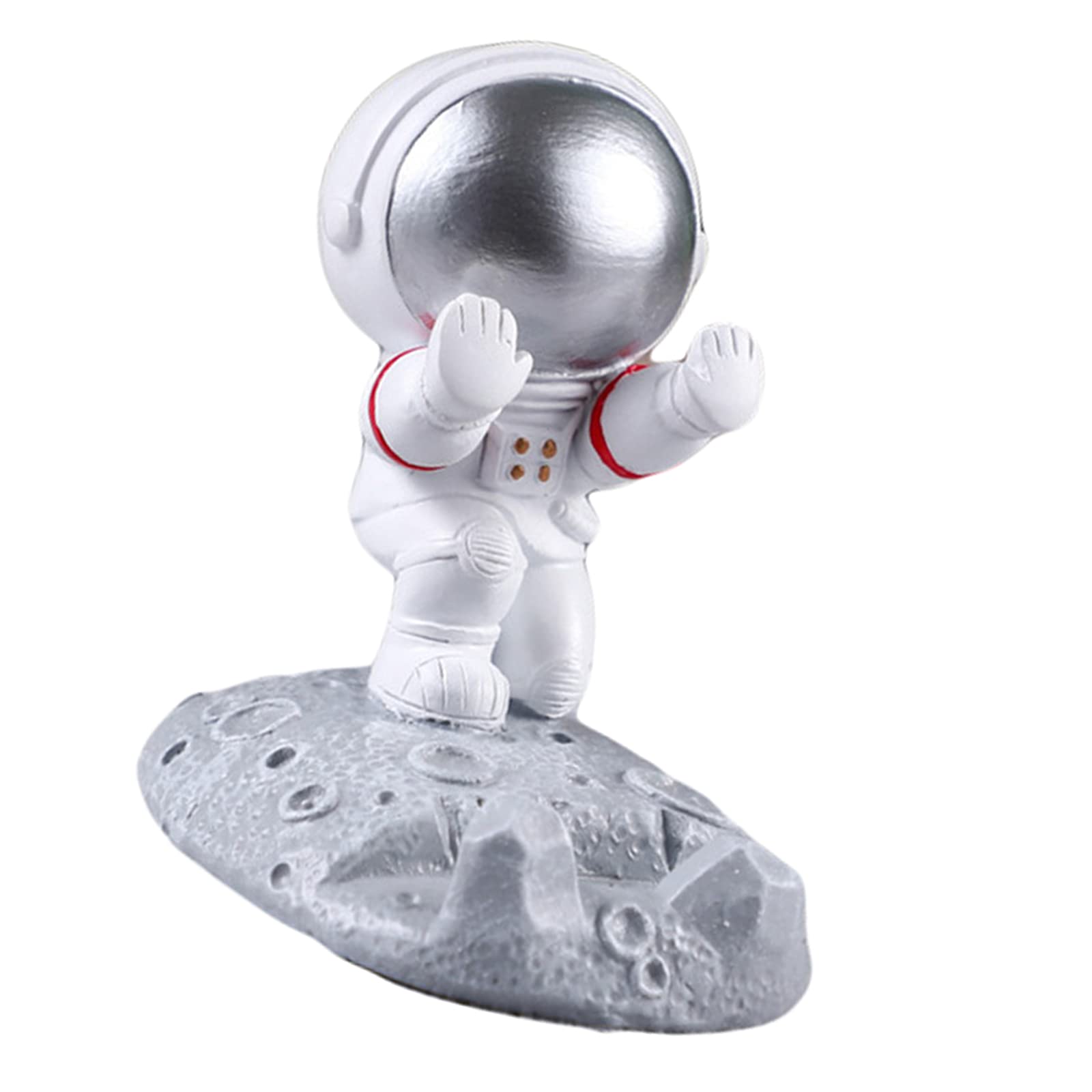 SH-RuiDu Astronaut Phone Holder, Astronaut Figure Spaceman Statue Desktop Phone Bracket Creative Cell Phone Stand for Desktop Ornament - Image 3