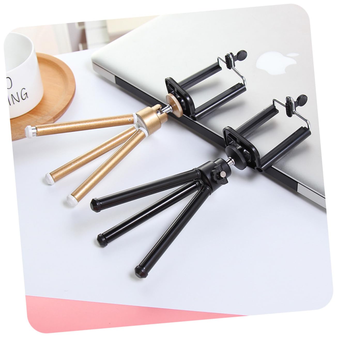KONTONTY Retractable Mini Phone Tripod Compact Telescopic Phone Support for Smartphones Small Cameras Stable Photography Accessory Quick Release