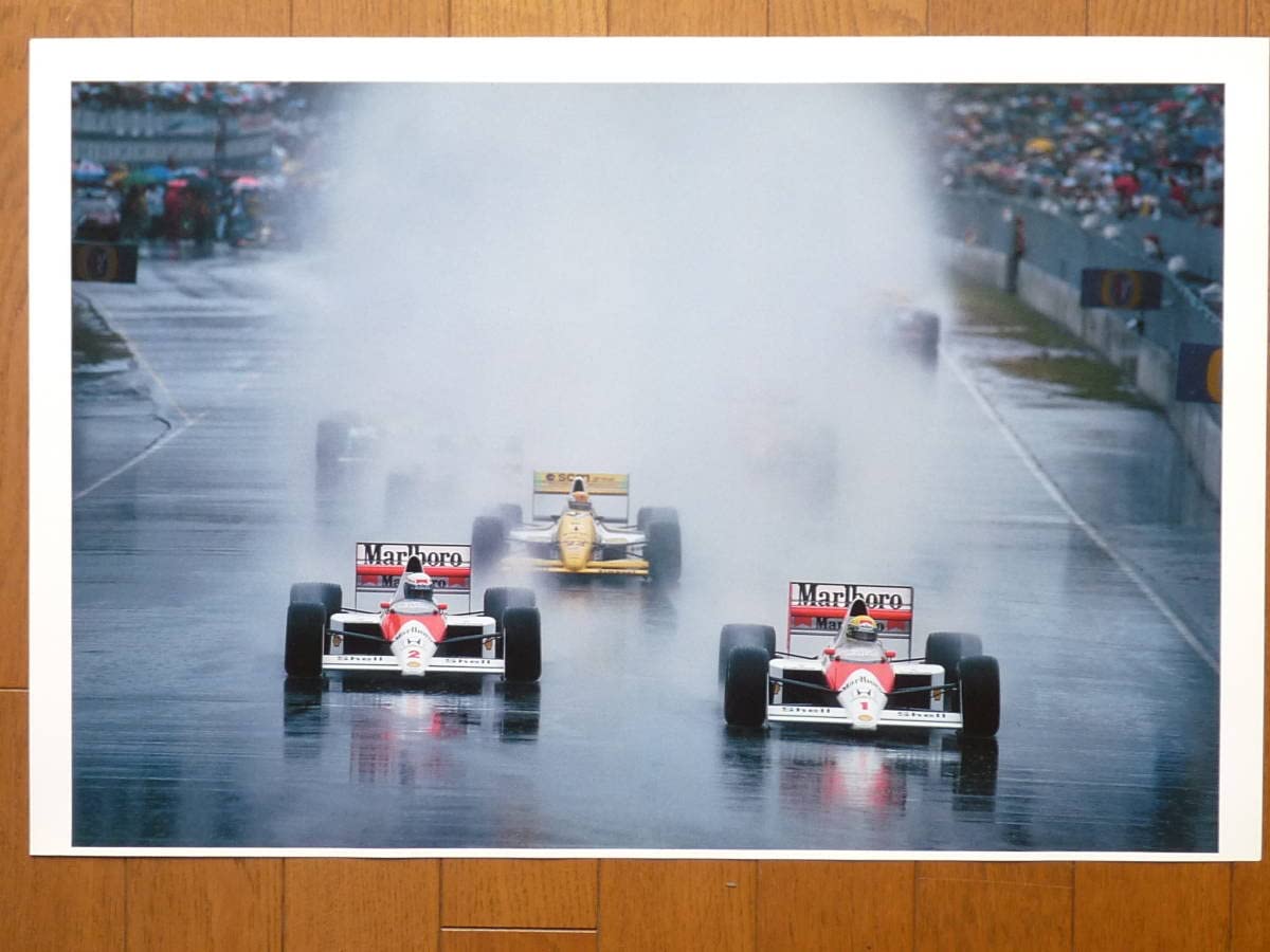 Amazon.co.jp: アイルトンセナ追悼記念ポスター F1 1989年第16戦（最終