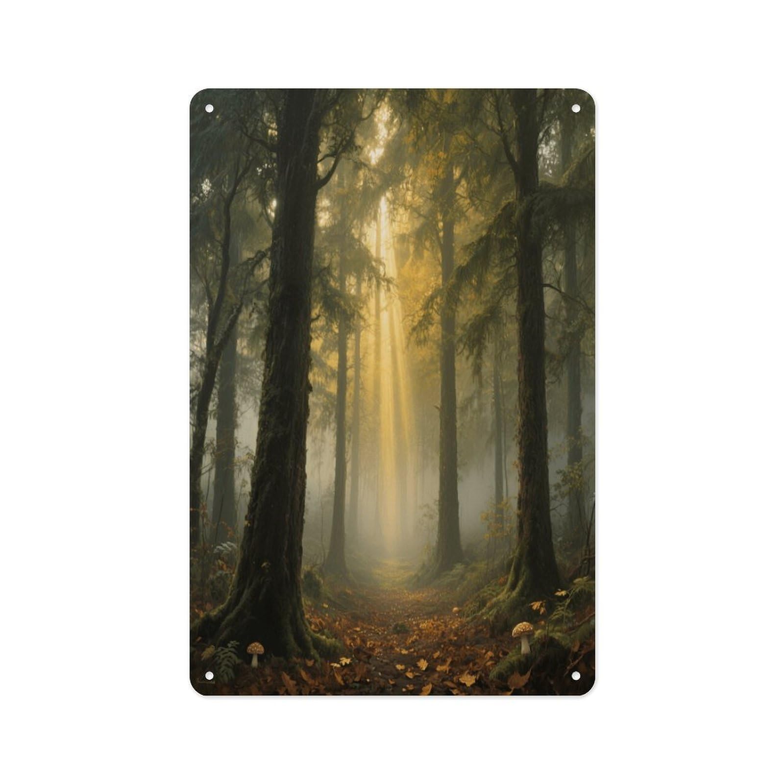 Fekiloot Style Mysterious Primeval Forest Wall Decor Metal Signs Tin Signs Poster