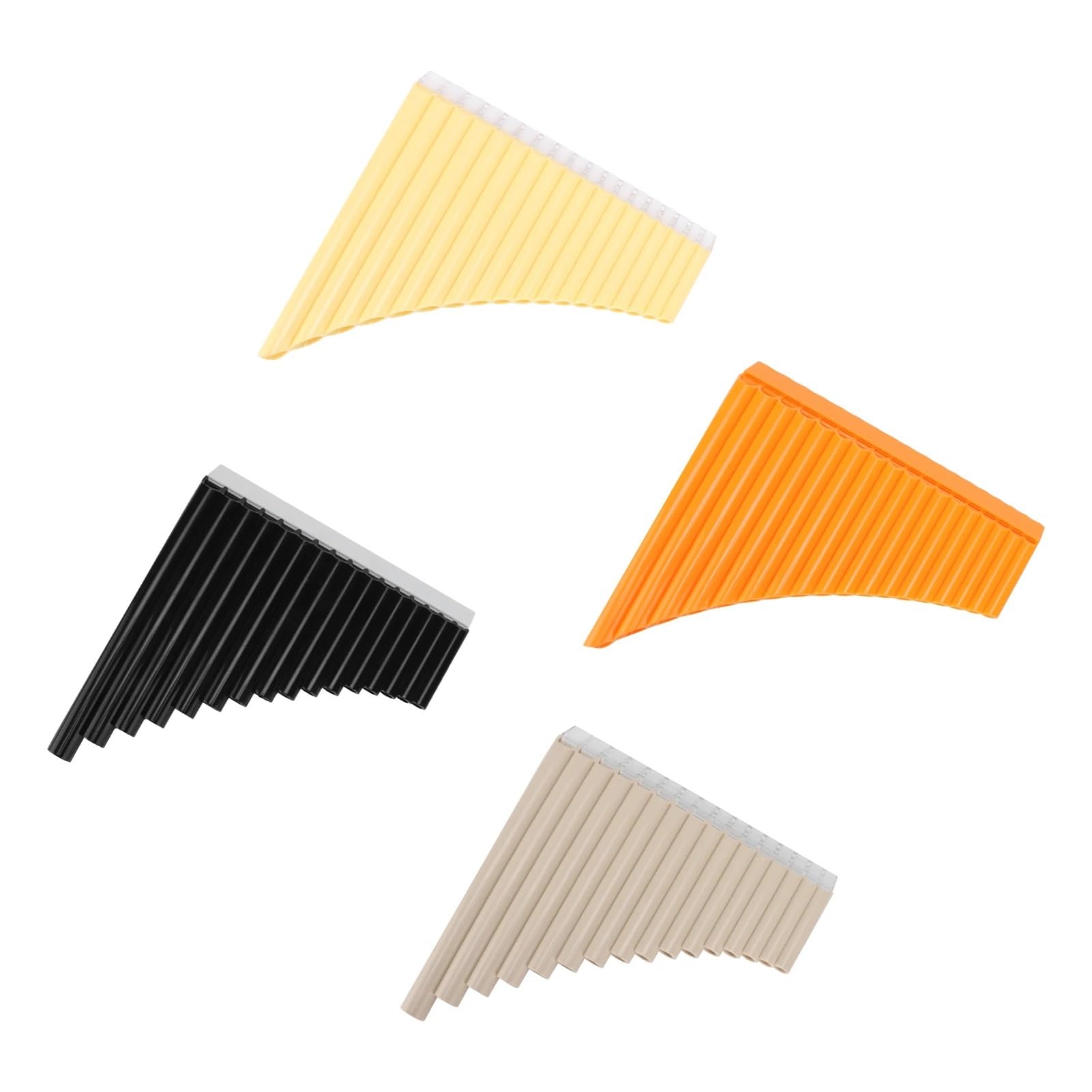 Mini flauto di Pan portatile Strumento a fiato 16 tubi Flauto di Pan tradizionale for principianti for personale docente for adulti Mini flauto portatile in plastica(Black)