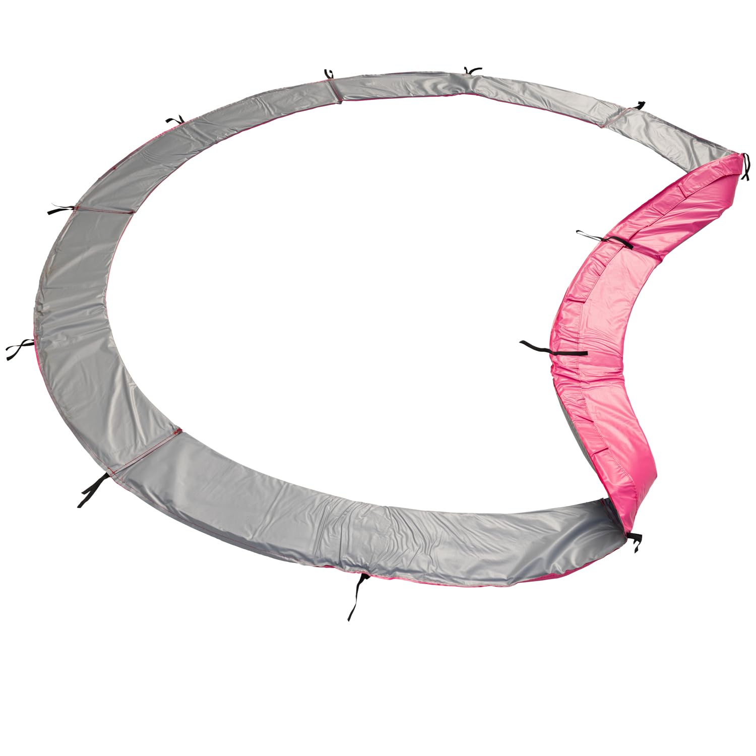 Matelas de Protection réversible pour Trampoline Ø370cm Perth - Gris réversible Rose - Installation Facile Attaches Auto-agrippantes