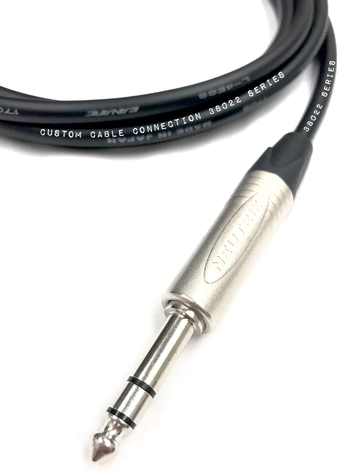 1 / 4in TRS Canare StarクアッドBalancedアナログパッチケーブル 3 Foot ブラック 38022-3