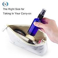 Vista 5 de Hydior Pequeñas botellas de espray de niebla fina de 2oz para aceites esenciales, botella de espray de cristal azul 3