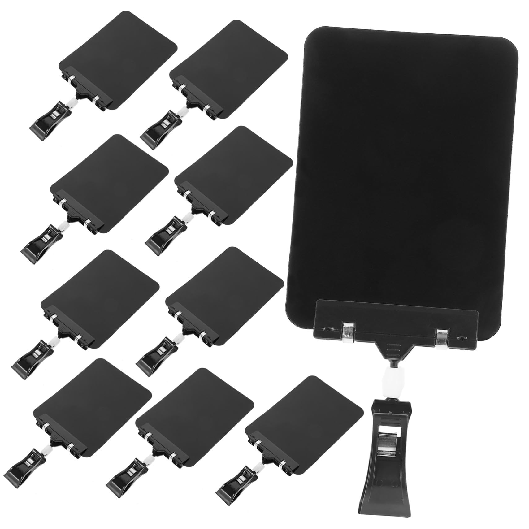 TEHAUX 20 Pezzi Clip Espositrici per Cartellini Cancellabili Supporto Resistente per Etichette Supermercato per Esposizione e Cambi Facili