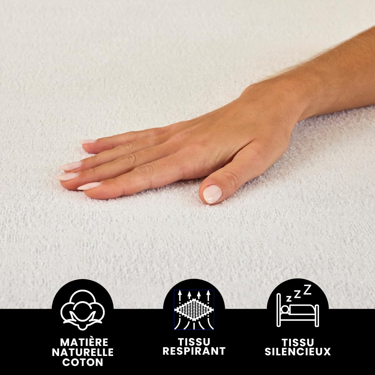 Dreamway Coprimaterasso Singolo 120x200 cm – Impermeabile, cotone Oeko-Tex, coprimaterasso resistente con 4 angoli elastici – Per materassi fino a 28 cm