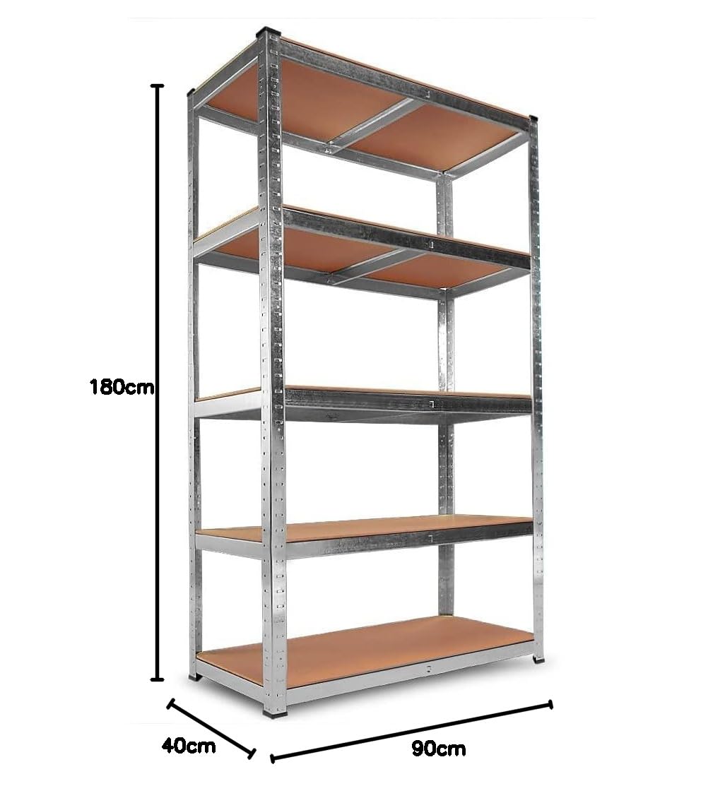 N.G. NICCOLAI - NICCO SHOP - SCAFFALE METALLO 5 RIPIANI IN MDF 90X40X180(H) CM. (2, Metallico)
