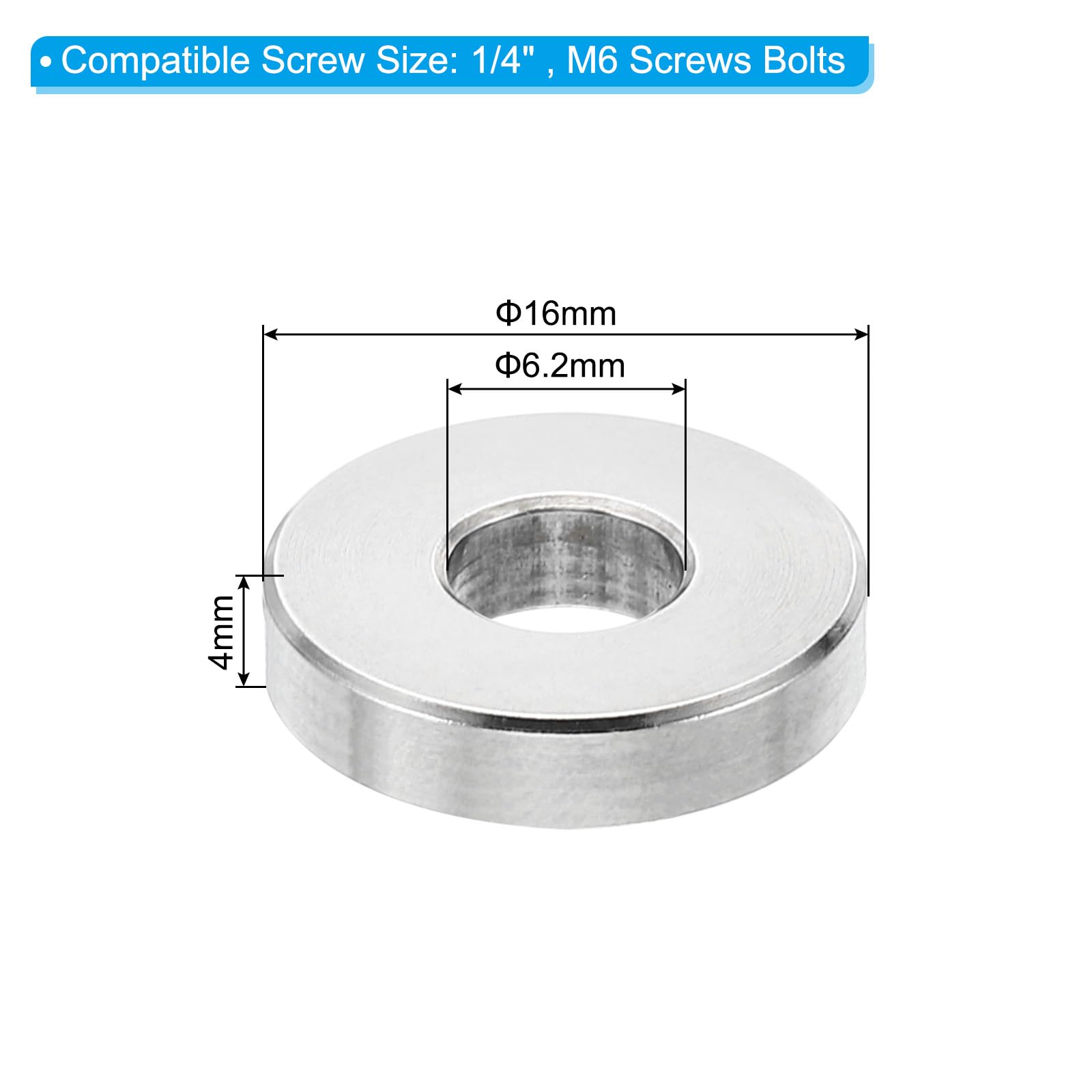 PATIKIL M6 Stainless Steel Spacers - Image 2