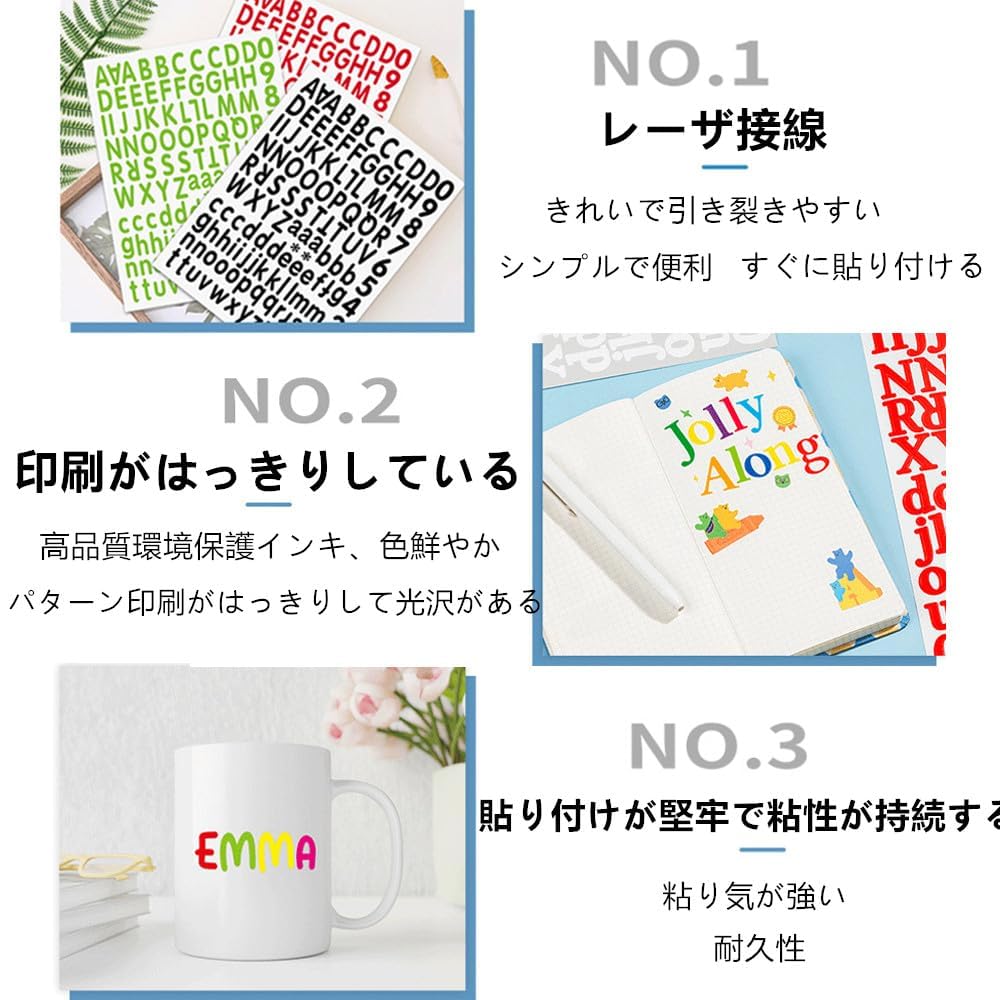Amazon.co.jp: アルファベット シール 数字シール 大文字 ステッカー メールボックス用メールボックスナンバーステッカー  ネームプレート/日記 手帳素材/キッチン/ドア/ロッカー/アドレス/DIY 装飾用 ラベルシール (A(6色 6枚セット)) : おもちゃ
