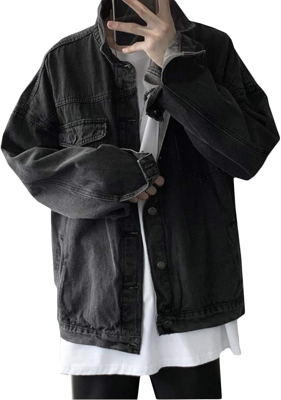 Beibang バイバン ジージャン メンズ デニムジャケット オシャレ Gジャン ゆったり カジュアル アウター デニム 長袖 Gジャン 韓国 ウォッシュ加工 ジャケット ファッション コート 春 秋 冬 格安saleスタート