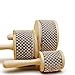 Wooden Cabasa Percussion Instrument with Metal Beaded Chain, Hand Shaker for Band Music Education, 3.5 Inch (4.5inch)