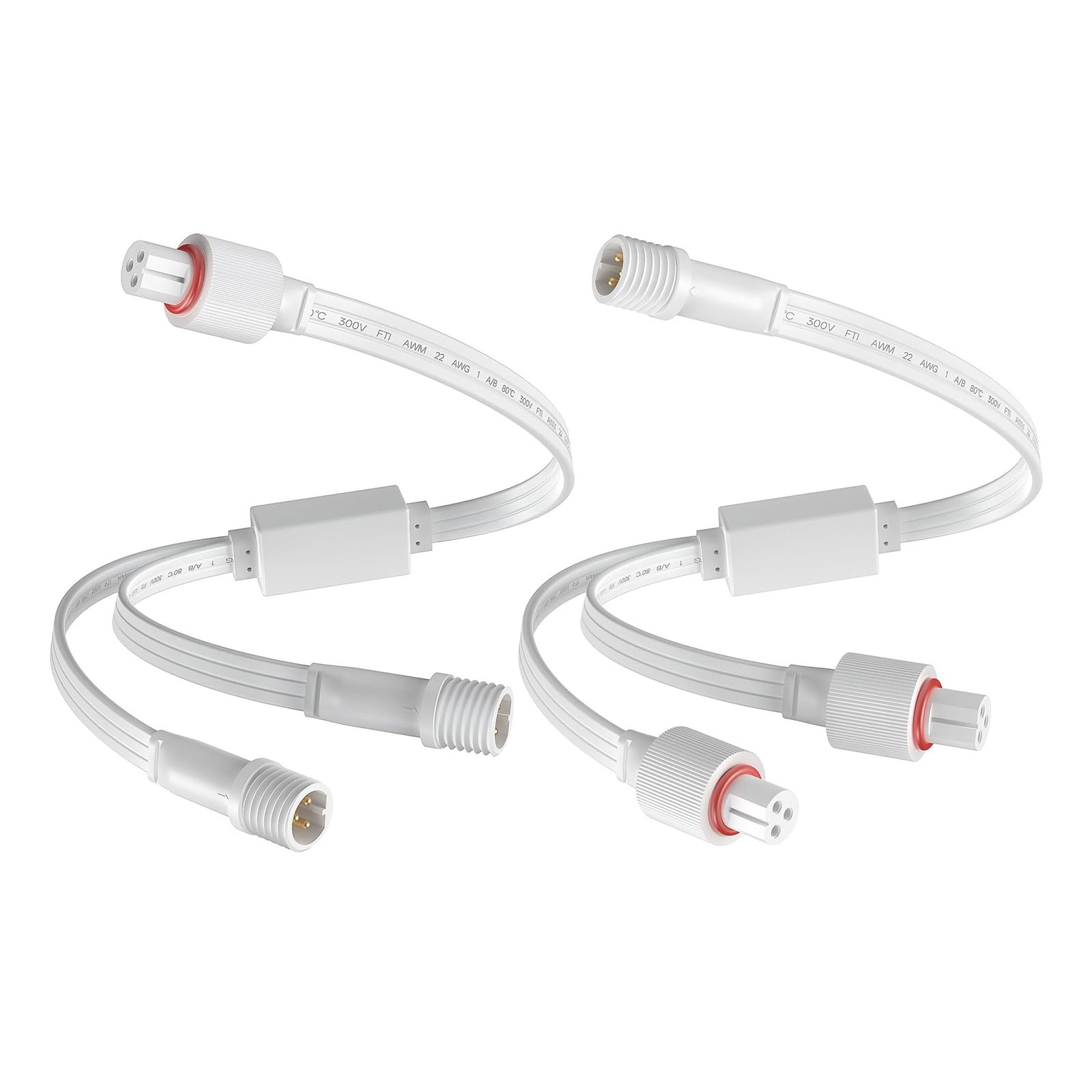 NVOQILIN Coppers Y Splitter for Outdoor Light Extension Double Power Supply Waterproofed Quickly Setups for Various Setting Easyly Install Patios Adapter