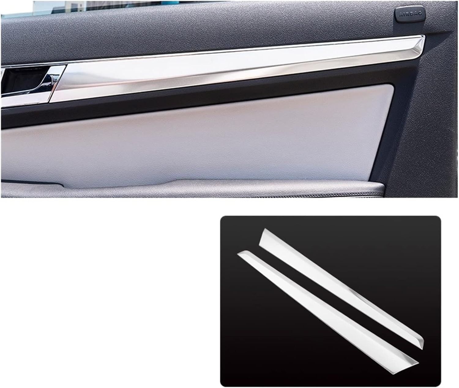 Stainless Steel Car Door Panel Decoration Cover Trim Compatible with Mercedes Benz E Class Coupe W207 C207 2009-2013 Interior Accessories (Color : A)