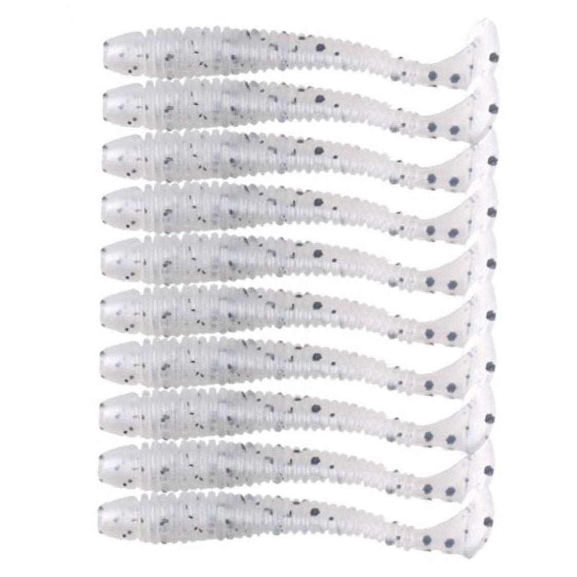 Ruluti 50pcs Soft Bait Shad Fishing Lure, Fishing Lures Shad Swimbait, Worms Baits Paddle Tail Swimbaits, Fishing Lures Baits