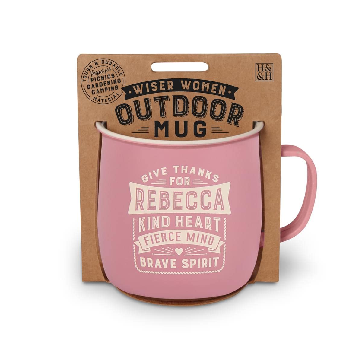 History & Heraldry Personalised Outdoor Mug (Rebecca)